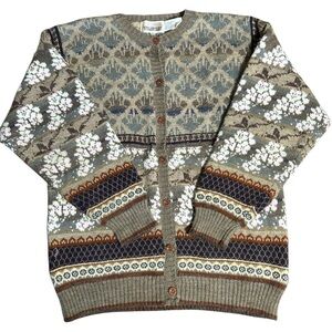 Vintage The Import Workshop Fair Isle Cardigan M Cottagecore 138